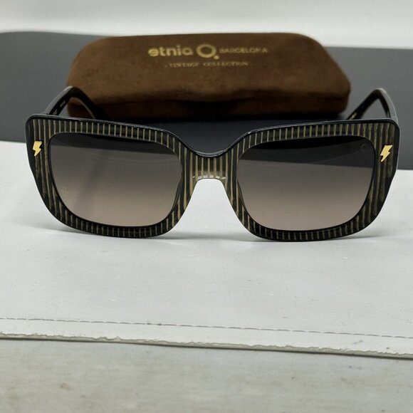 DAVID BOWIE ETNIA BARCELONA Sunglasses ZIGGY STARDUST BLACK GOLD Scratched Lense main image 8